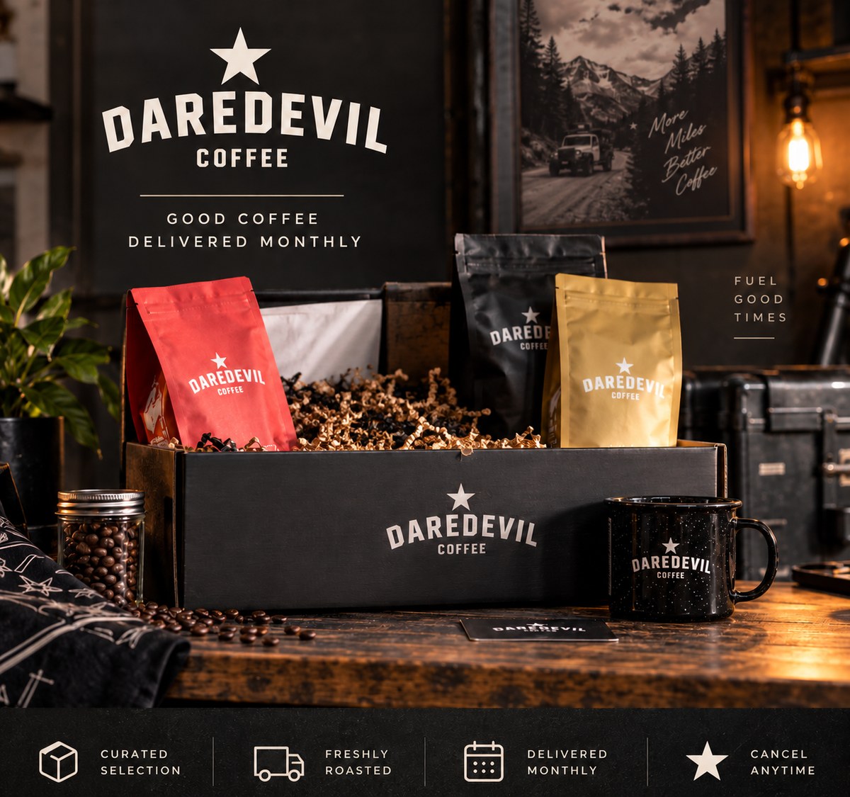 Daredevil Coffee - 4 Bag Monthly Subscription